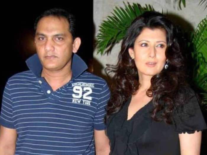 Mohammad Azharuddin with his wife Sangeeta Bijlani pii
