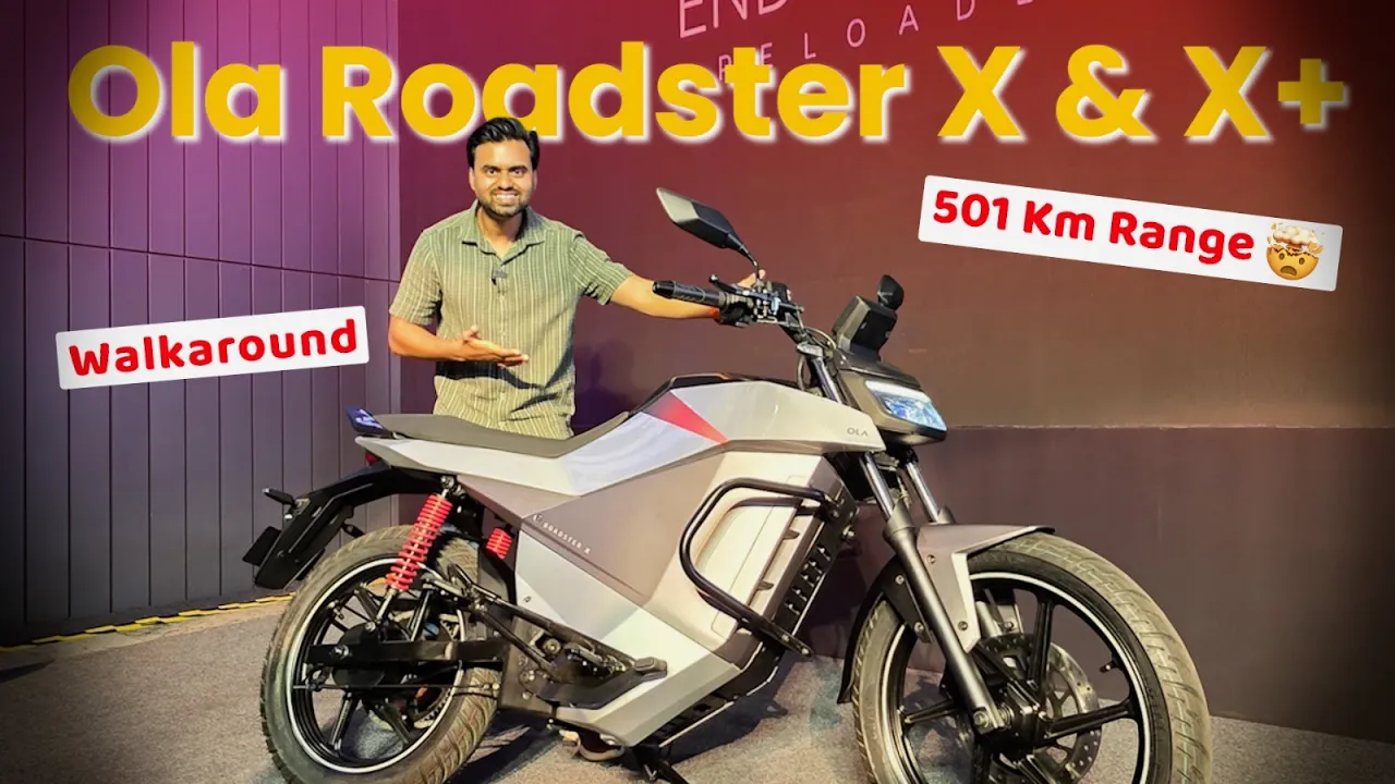 Ola Roadster X First Look: Electric Motorcycle with Up to 501 km Range