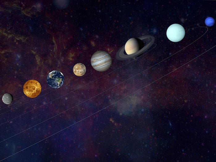 Planets in 1 Line