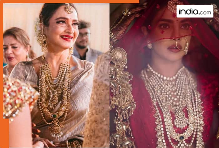 Rekha’s elegant look at Siddharth Chopra’s wedding – Reddit claims she borrowed Priyanka Chopra's bridal necklace; fans....