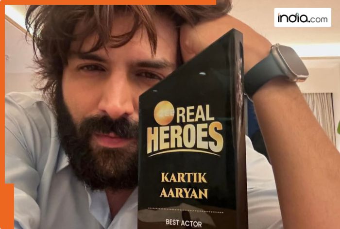 Kartik Aaryan wins ‘Best Actor’ award at Zee Real Heroes 2024 for two films