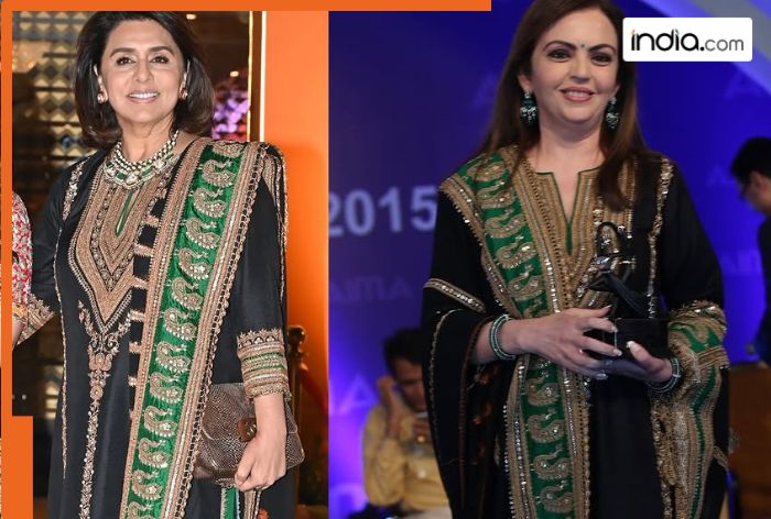 Nita Ambani vs Neetu Kapoor: who wore black and green embroidered suit better?