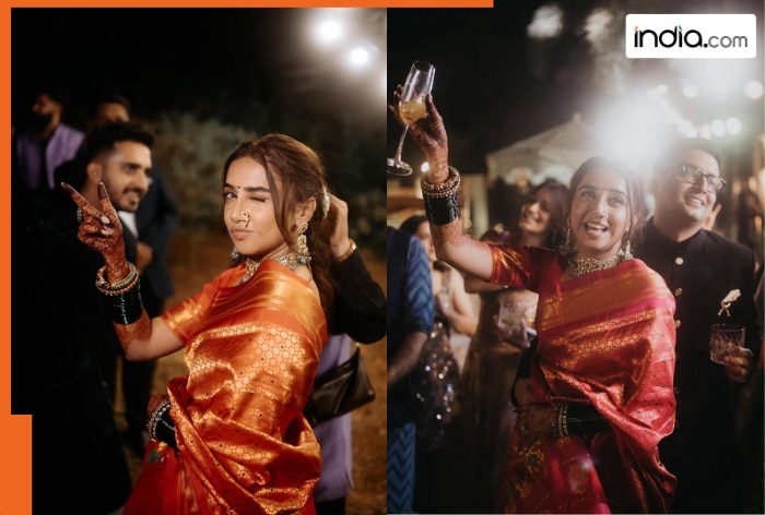 Prajakta Koli is not a usual bride, ditches shimmer, redefines sangeet fashion with a ‘Marathi Mulgi’ look