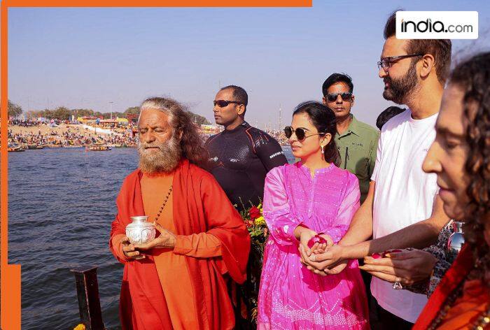 Isha Ambani with husband Anand Piramal at Maha Kumbh in Prayagraj (Natasha Poonawalla/Instagram)