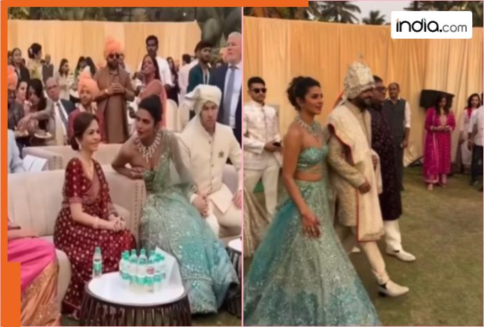 Not Nita Ambani but Priyanka Chopra stuns in a 62 emerald bead necklace and blingy turquoise lehenga at brother’s wedding, it was made in…