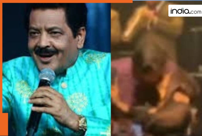 ‘Sharam nhi aayi?’ Udit Narayan faces backlash for kissing a female fan on lips during live concert, watch