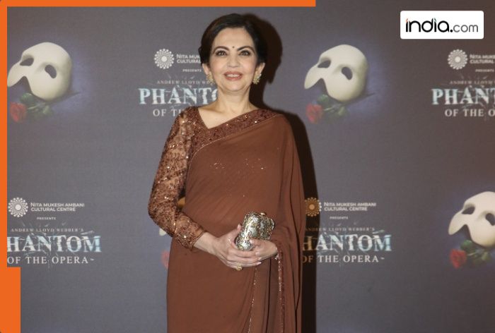 Nita Ambani charms in simple brown saree but her earrings steal the show at NMACC event – See pic