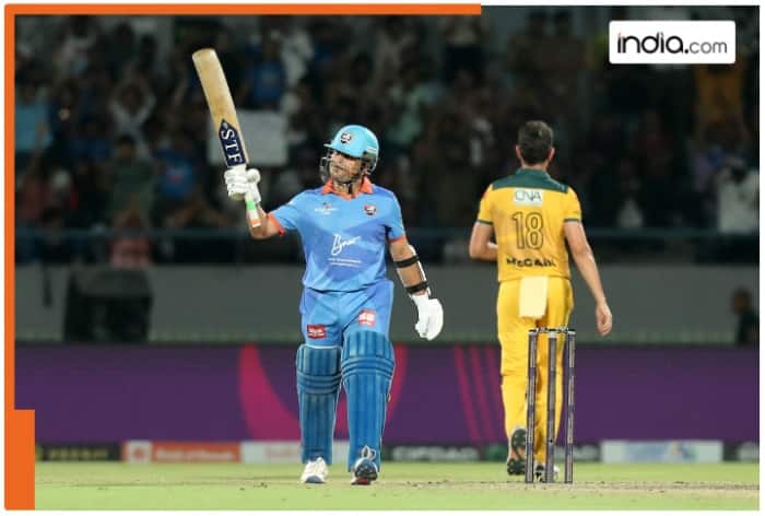 Sachin Tendulkar, iml 2025, India Masters vs Australia Masters, International Masters League 2025, Sachin Tendulkar blistering fifty, Shane Watson century, Ben Dunk century, india masters vs australia masters, tendulkar ind vs aus masters, iml 2025 ind vs aus, tendulkar fifty iml 2025, cricket news, cricket updates, cricket latest