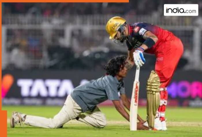 Virat Kohli fan breaches security, Virat Kohli at eden Gardens, KKR vs RCB, IPL 202, KKR vs RCB IPL 2025, Virat Kohli runs vs KKR, KKR vs RCB IPL 2025 match, Phil Salt, Eden Gardens