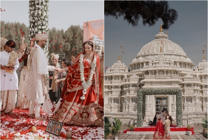 Opulent wedding at a temple in Gujarat (Wedmegood/Instagram)