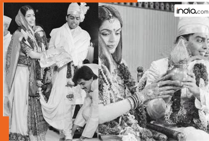 Mukesh Ambani and Nita Ambani’s wedding anniversary: A look back at their love story and her iconic bridal attire