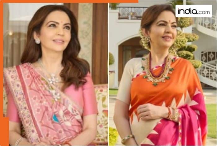 Nita Ambani's sarees for Anant Ambani's Vantara Inauguration (Manish Malhotra/Instagram)