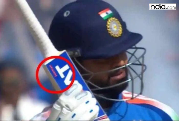 Shreyas hits half century with ‘HITMAN’ bat!