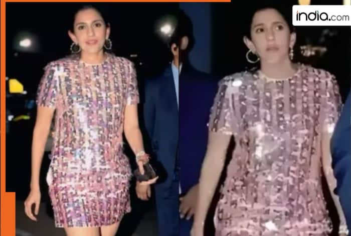 Mukesh Ambani, Nita Ambani's badi bahu Shloka Ambani stuns in fully-sequined mini dress, but her sandals grab more eyeballs, its worth Rs...