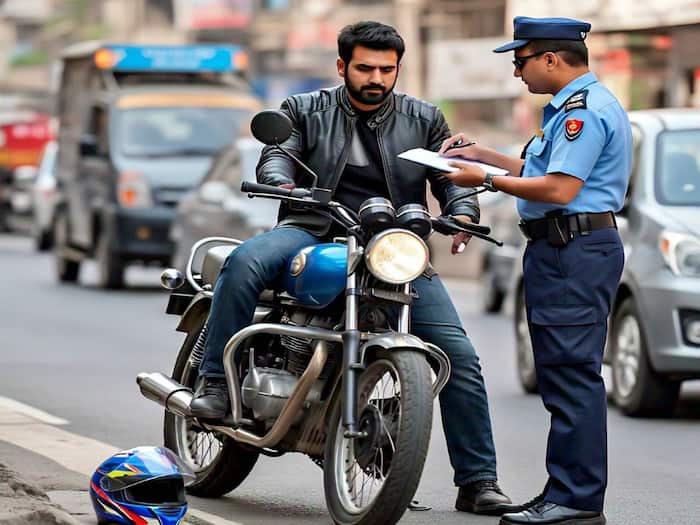 Helmet Na Pehnane Par Challan