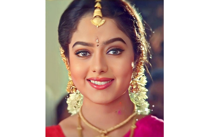 Actress Soundarya in her early days.