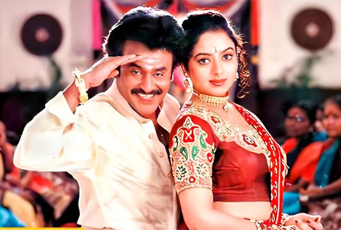 Actress Soundarya with superstar Rajinikanth.
