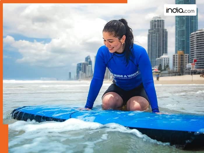 Sara Tendulkar surfing