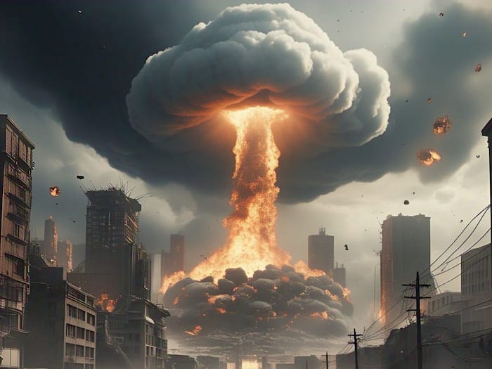 50KM nuclear blast damage