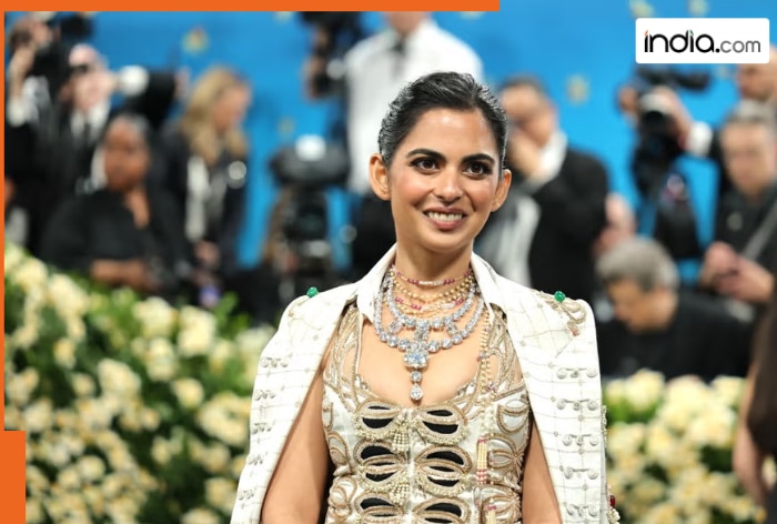 Isha Ambani steals the show at Met Gala wearing necklace of…., studded with diamonds of…., worth Rs ..