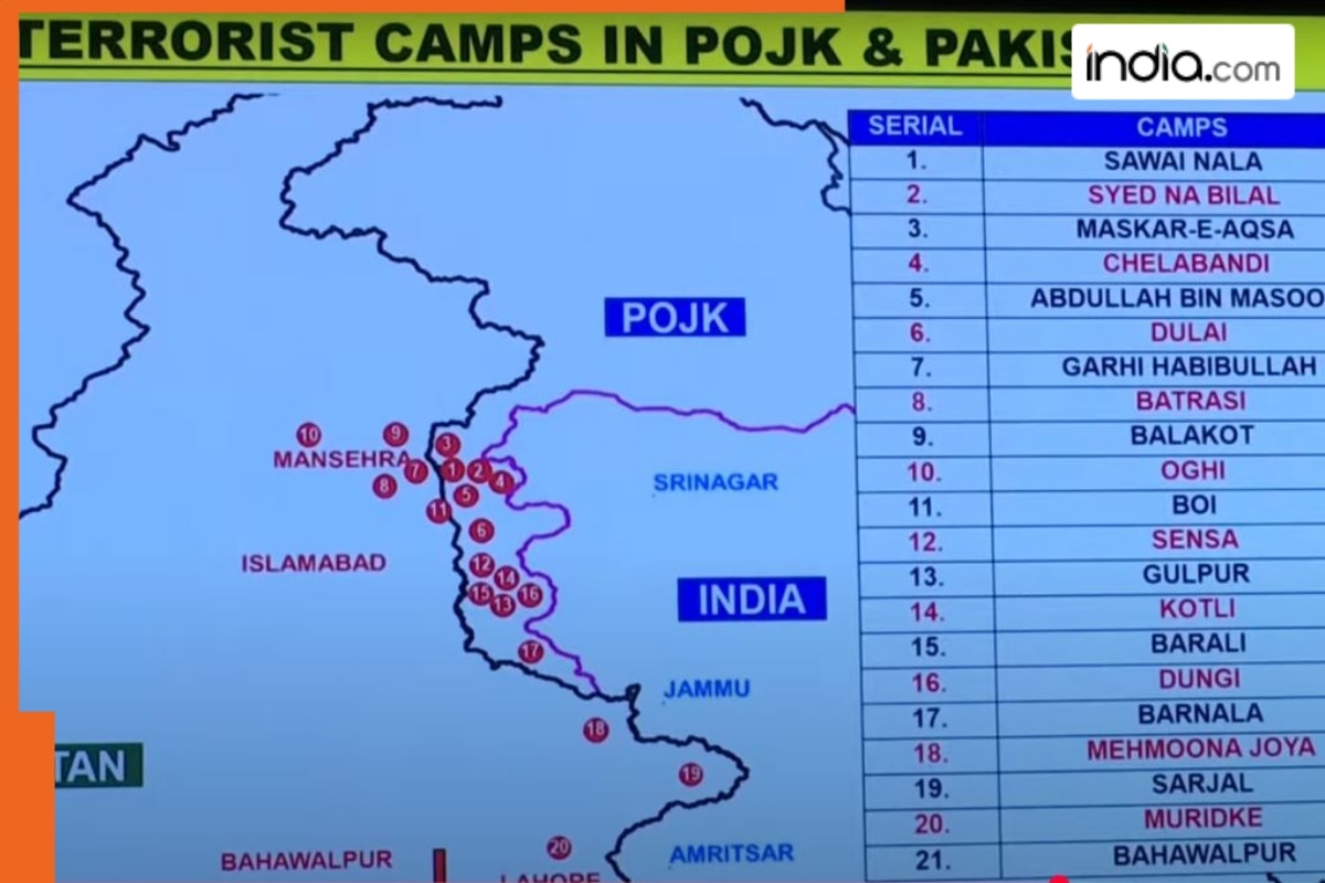 Operation Sindoor: Complete list of terrorist camps and sites in Pakistan and PoK destroyed by Indian Armed Forces