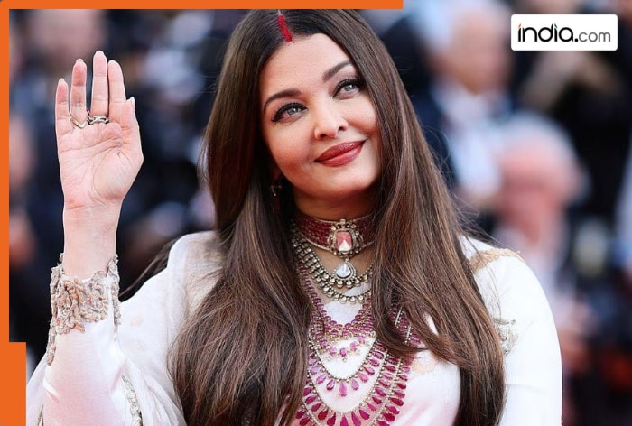Aishwarya Rai Bachchan turns heads at Cannes with her ‘sindoor bhari maang’ look in white saree, confirms she is with Abhishek Bachchan amid divorce rumours