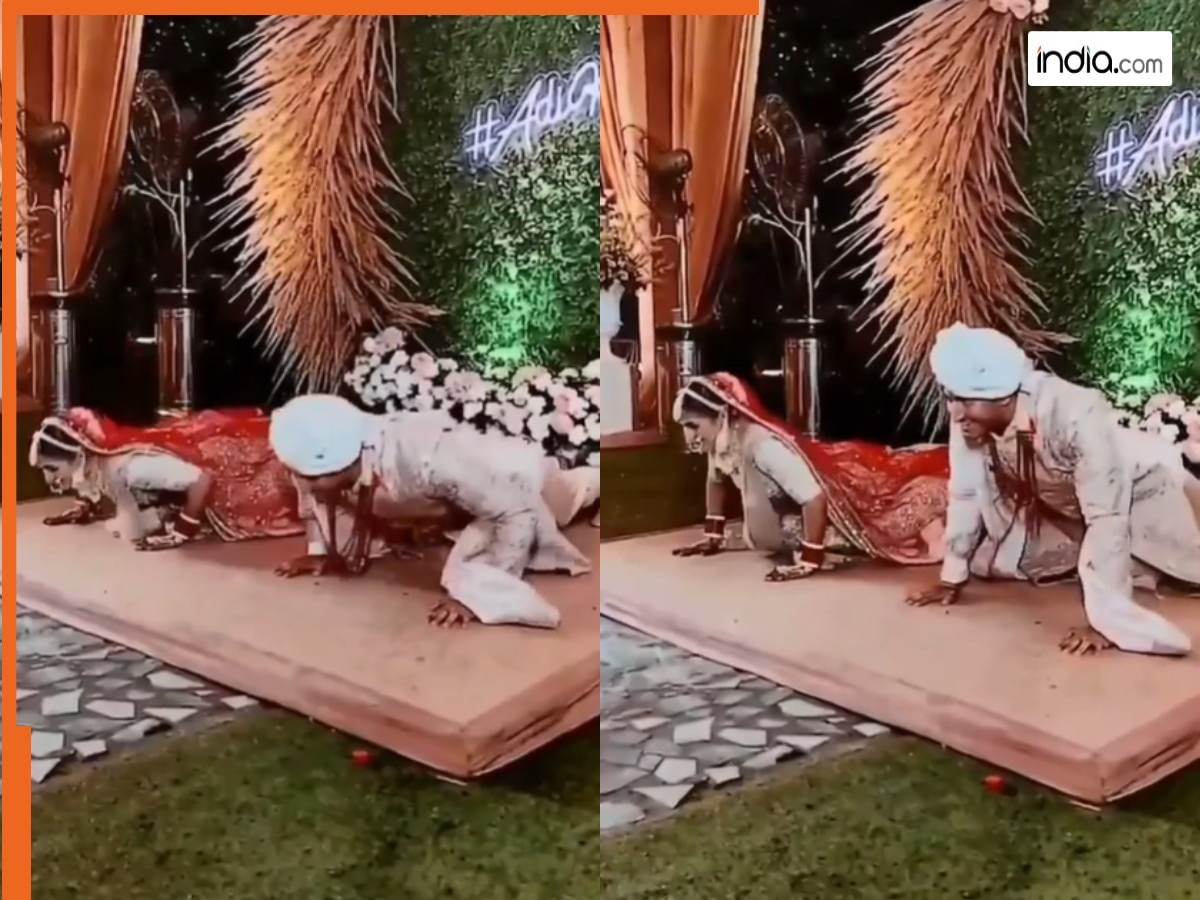 Dulha Dulhan Ka Video: स्टेज पर ही पुश-अप्स मारने लगे दूल्हा-दुल्हन, मगर हरा नहीं पाए पतिदेव | देखें वीडियो