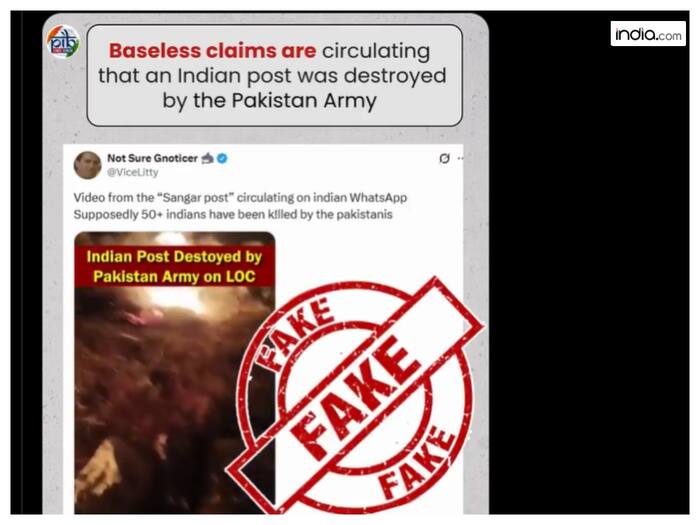 Fact Check: पाकिस्तान यूजर्स ने शेयर किए फेक वीडियो: दावा- PAK ने किया भारतीय सेना की पोस्ट को तबाह?