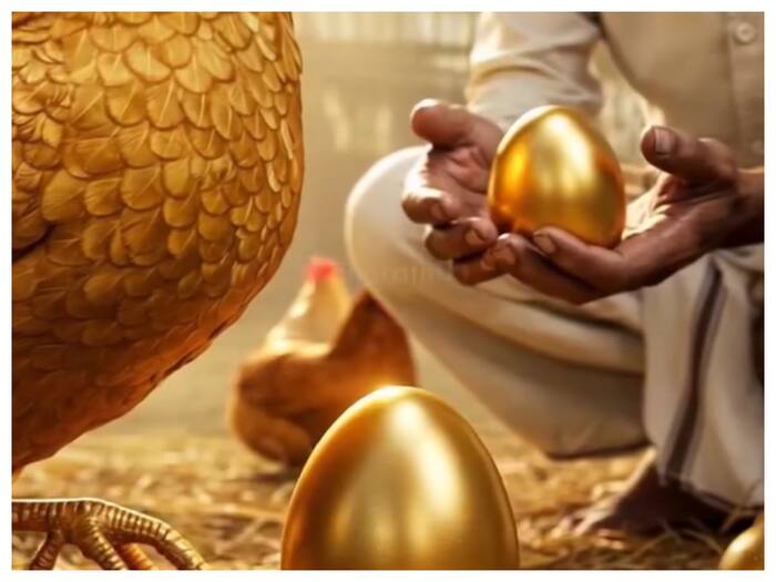 Chicken Gives Golden Egg