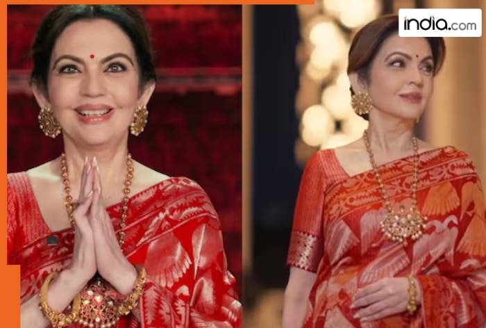 Nita Ambani redfines retro elegance in a traditional silk saree with gold statement jewellery – SEE PICS