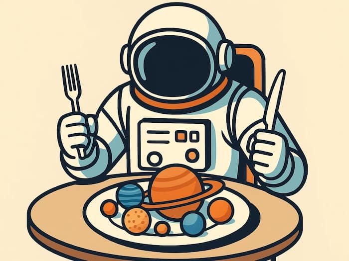 Astronaut eating shedule in Space