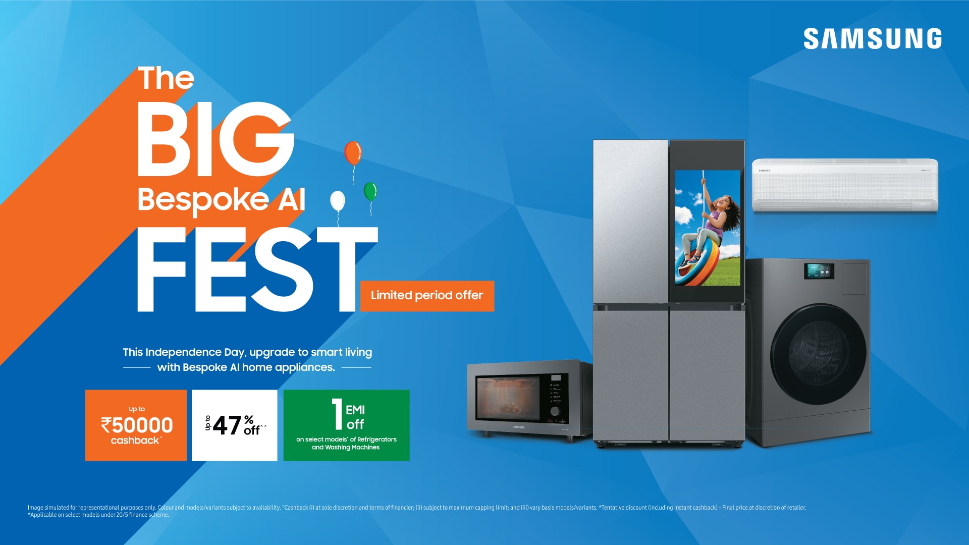Samsung Launches Big Bespoke AI Fest for Independence Day, Offering Up to ₹50,000 Cashback