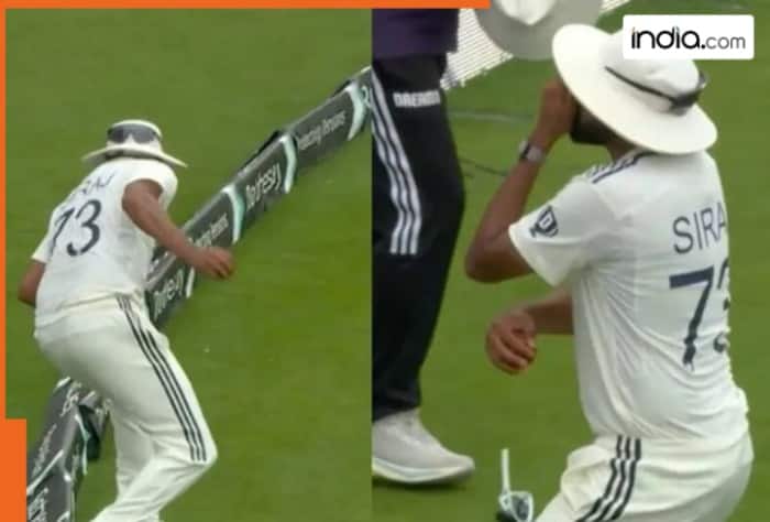 Mohammed Siraj, Mohammed Siraj catch, Siraj, Siraj catch, England vs India 5th Test, England vs India, India tour of England 2025, India vs England, India vs England 5th Test, Kennington Oval, London, ENG vs IND 5th Test, IND vs ENG, IND vs ENG 5th Test, ENG vs IND, cricket, cricket news, sports news