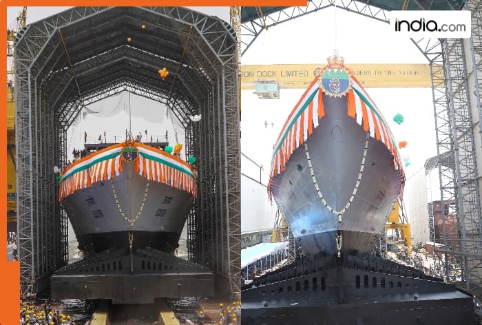 INS Himgiri, INS Udaygiri, Indian Navy, Nilgiri-class, stealth guided-missile frigates, Udaygiri, Himgiri, Visakhapatnam, Rajnath Singh, Make in India, Aatmanirbhar Bharat, Kolkata