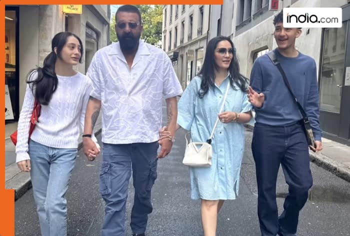 Sanjay Dutt enjoys a joyful vacation in Geneva, Switzerland with wife Maanayata and their kids Shahraan and Iqra, check out pictures