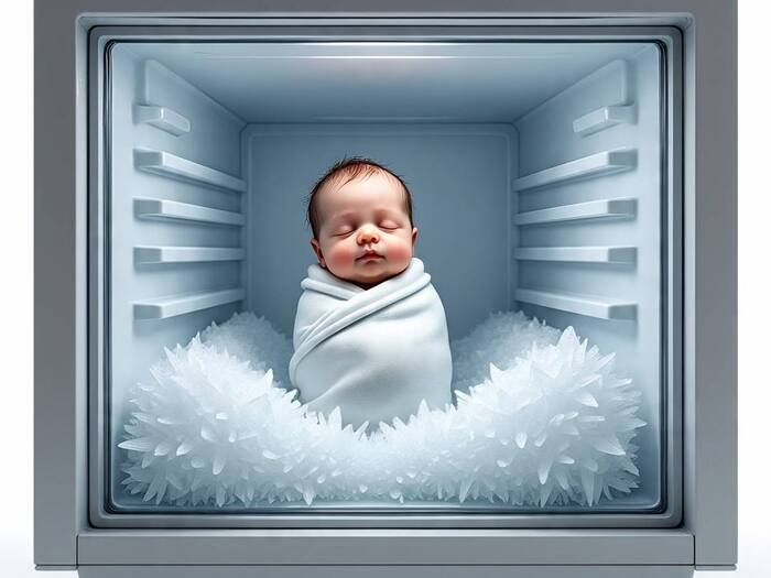 Baby frozen for 30 years before birth in america
