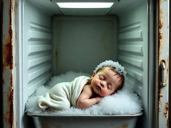 Baby frozen for 30 years before birth in america