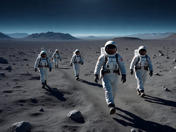 Moon nuclear reactor mission