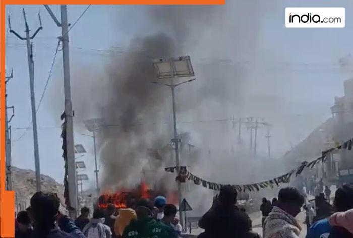 Massive protest erupts in Leh, CRPF vehicles burnt down, what exactly happened?