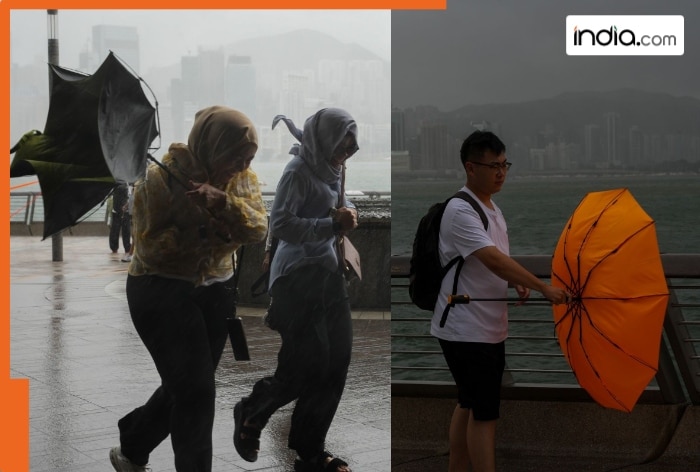 Tapah Tropical Storm wreaks havoc in China as winds blow at 110 km, hundreds of flights cancelled, 60000 people evacuated