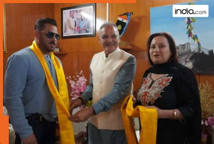 Salman Khan pays courtesy visit to Ladakh LG Kavinder Gupta in Leh during Battle of Galwan shoot
