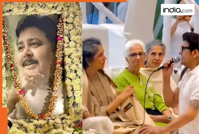 Satish Shah’s wife Madhu pays heartfelt tribute to husband, sings ‘Tere Mere Sapne’ with Sonu Nigam at his prayer meet- WATCH