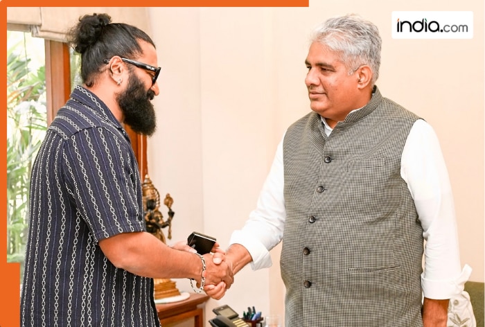 Kantara star Rishab Shetty meets Union Environment Minister Bhupender Yadav, lauds actor’s efforts to promote…
