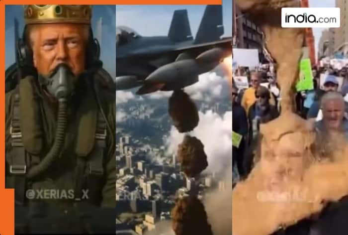Donald Trump, video, protesters, No Kings protests, United States, social media, King Trump, Times Square, Kenny Loggins, Danger Zone, Top Gun, Mike Johnson, JD Vance, Nancy Pelosi, White House