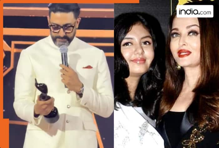 Abhishek Bachchan breaks down after winning Best Actor at Filmfare; Aishwarya Rai & Aaradhya skip event; Fans ask, 'Aaj bhi nahi...'
