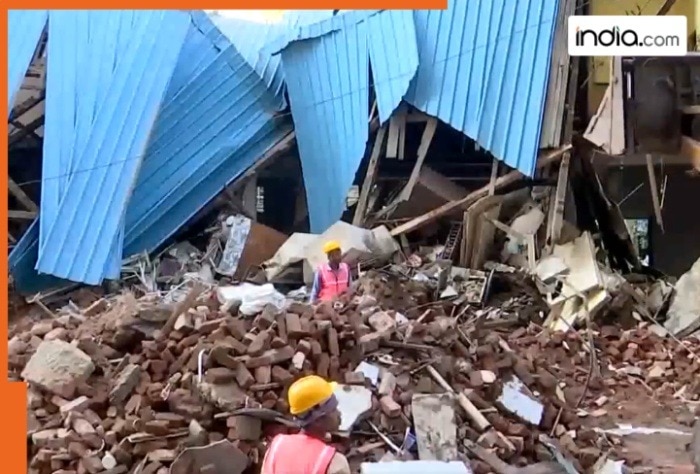 Big Breaking: Part of residential building collapses in Mumbai, several feared trapped