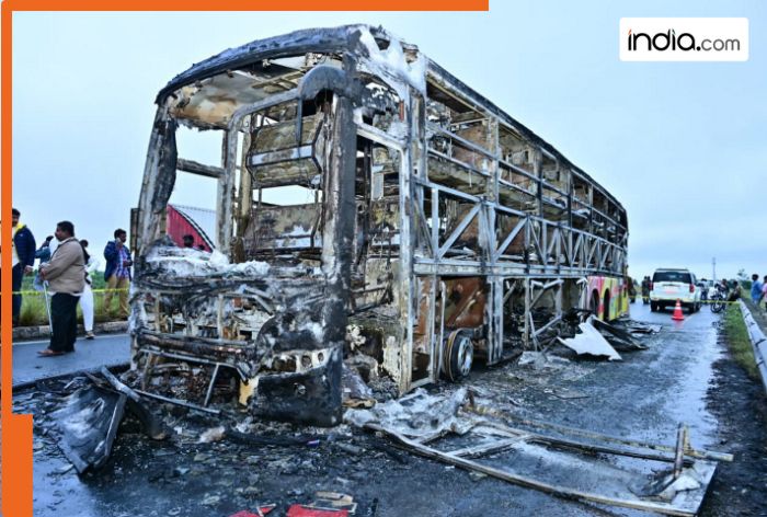 Hyderabad-Bengaluru bus accident: 20 passengers burnt alive as Kaveri Travels bus catches fire after collision with bike near Kurnool district