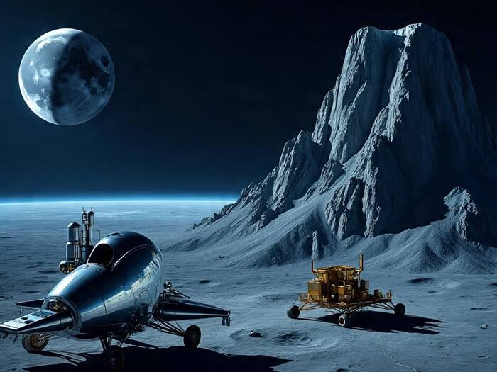 Human colony on lunar surface