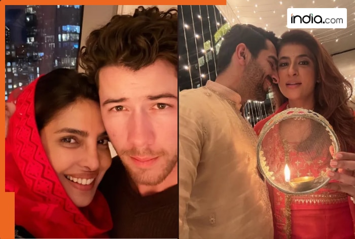 Priyanka Chopra -Nik Jonas to Ayushmann Khurrana-Tahira Kashyap, Bollywood celebs celebrate Karwa Chauth in style – See Pics