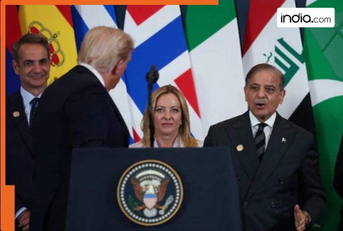 WATCH: Trump praises ‘good friend’ Modi during Egypt summit, then looks at Pakistan PM Shehbaz Sharif standing behind him for…